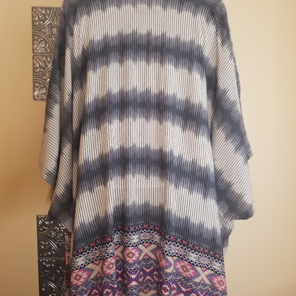 Look Mixed Print Kimono Lightweight Free Size - Picture 5 of 6